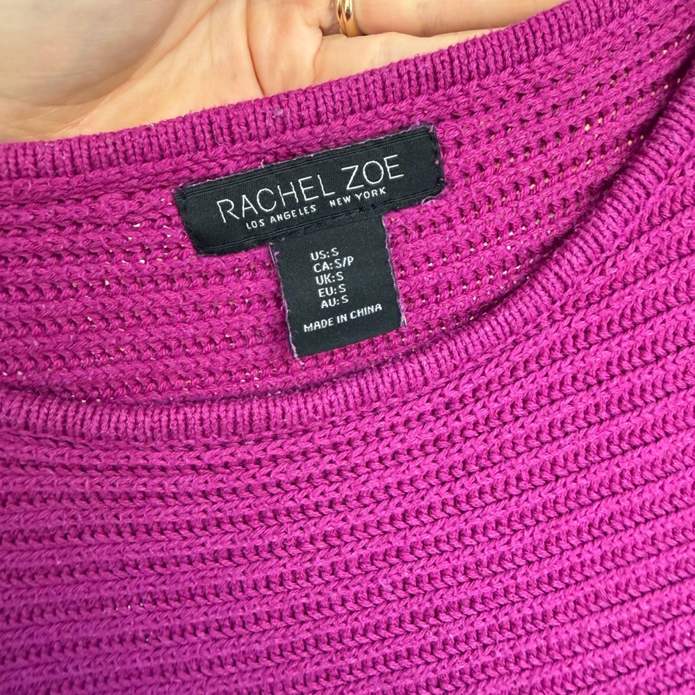 Rachel Zoe Fuchsia Crew Neck Sweater - Picture 3 of 3